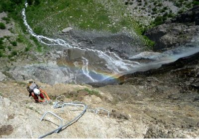 Via ferrata encadrée : le voile de la mariée
