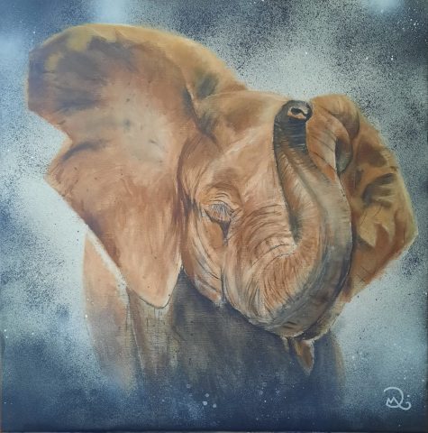 Peinture éléphant