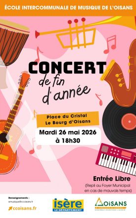Concert de fin d&rsquo;année de l&rsquo;école de musique