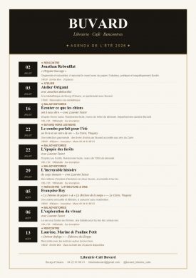 Agenda de l&rsquo;été café buvard