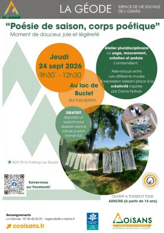 « Atelier Poésie de saison, corps poétique »_Le Bourg-d&rsquo;Oisans