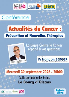 CONFERENCE « Actualités Cancer : Prévention & nouvelles thérapies »