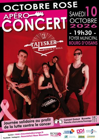 OCTOBRE ROSE – APERO CONCERT_Le Bourg-d&rsquo;Oisans