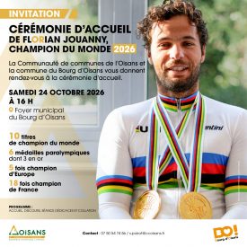 Cérémonie d&rsquo;accueil de Florian Jouanny, champion du monde 2026