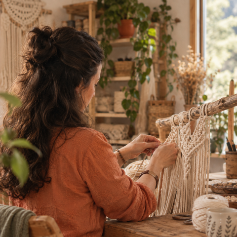 L&rsquo;art du macramé fait main en Oisans